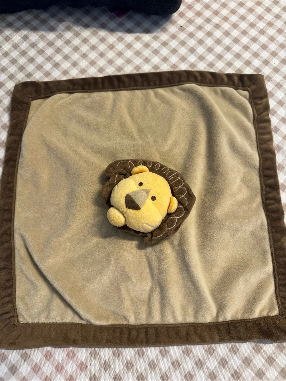 Amy coe Brown & Tan Lion Lovey Blanket for Kids